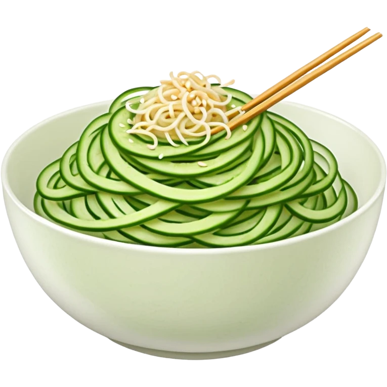 bowl of cucumber noodles emoji
