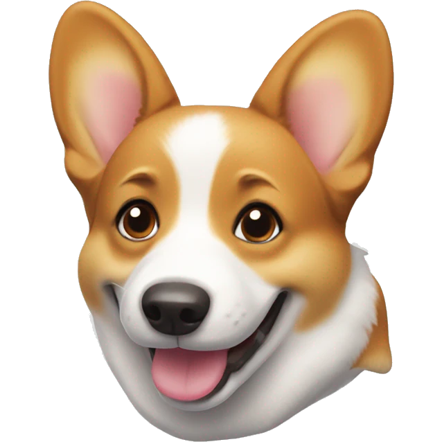 Corgi with a smile emoji