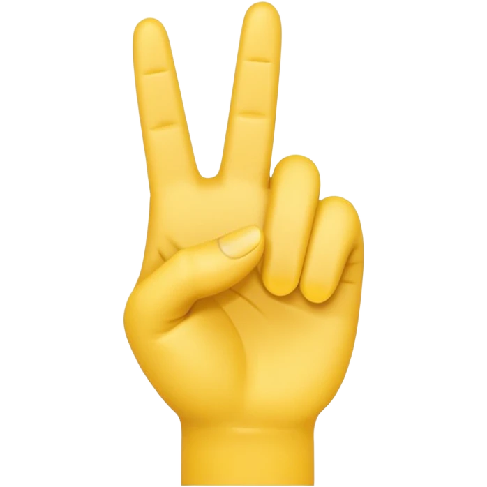 raised hand (stop gesture) but one finger up four finger down) yellow emoji style  emoji
