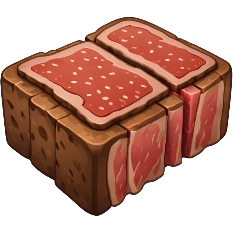 Minecraft steak emoji