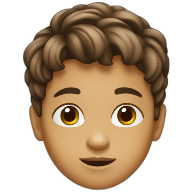 enfant cheveux bruns emoji