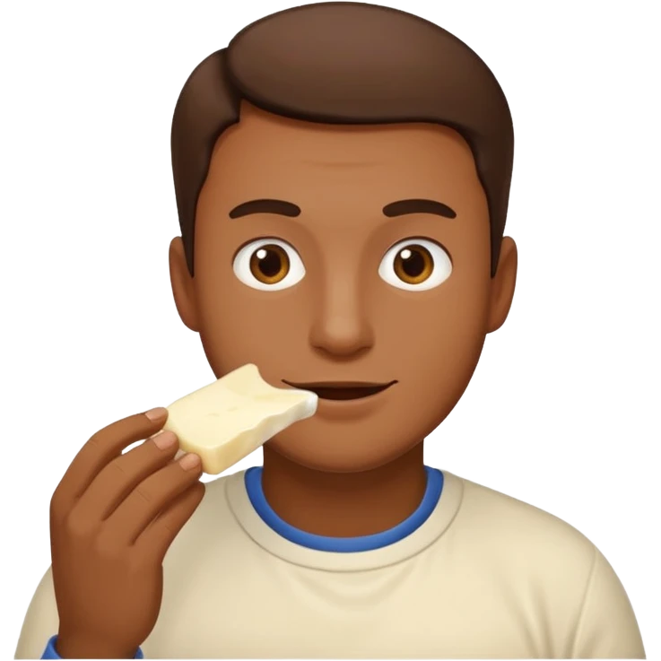 some guy eating 1kg of mozzarella, make it nepalese, more brown, slightly less brown emoji