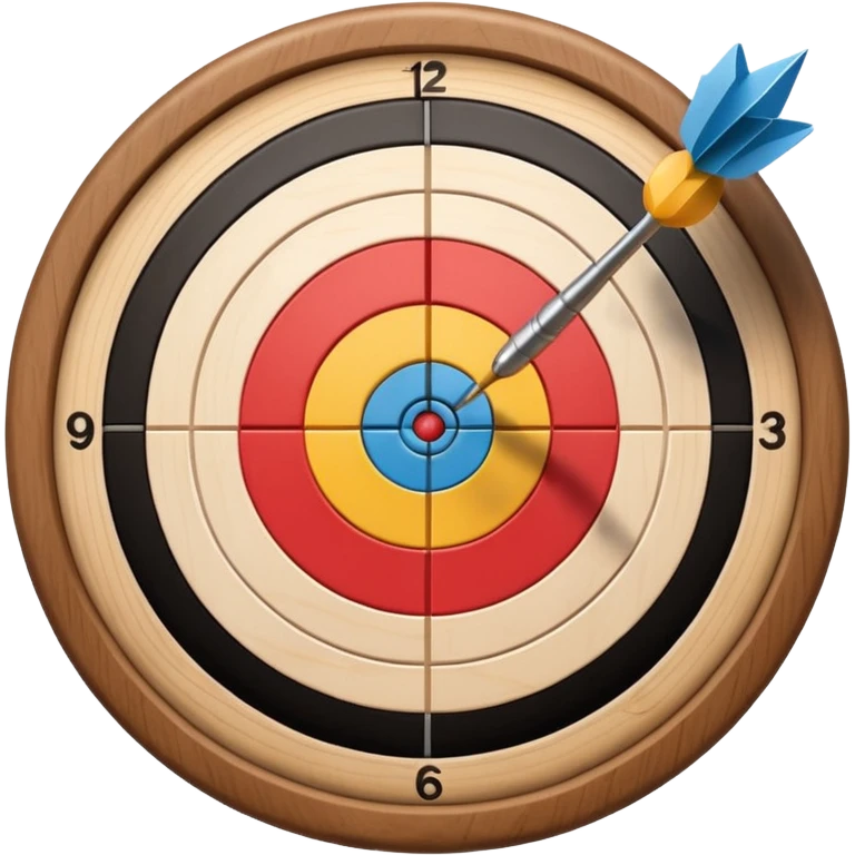 dart hitting the center of a target emoji