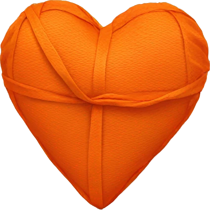 heart with orange wrap emoji