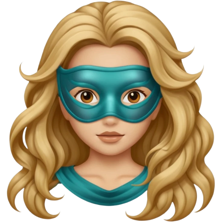 A girl with a mask emoji