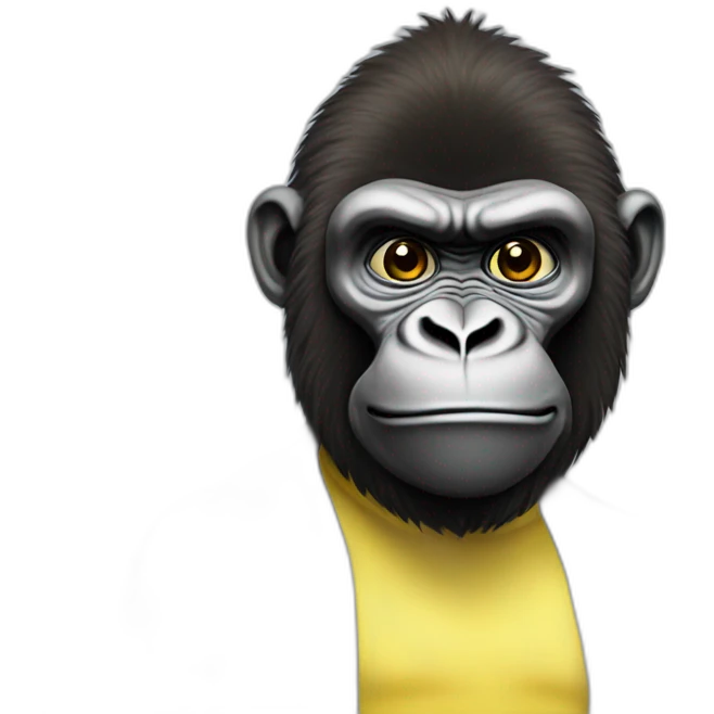 Gorilla big banana emoji