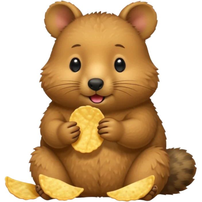 quokka eating potato chips emoji