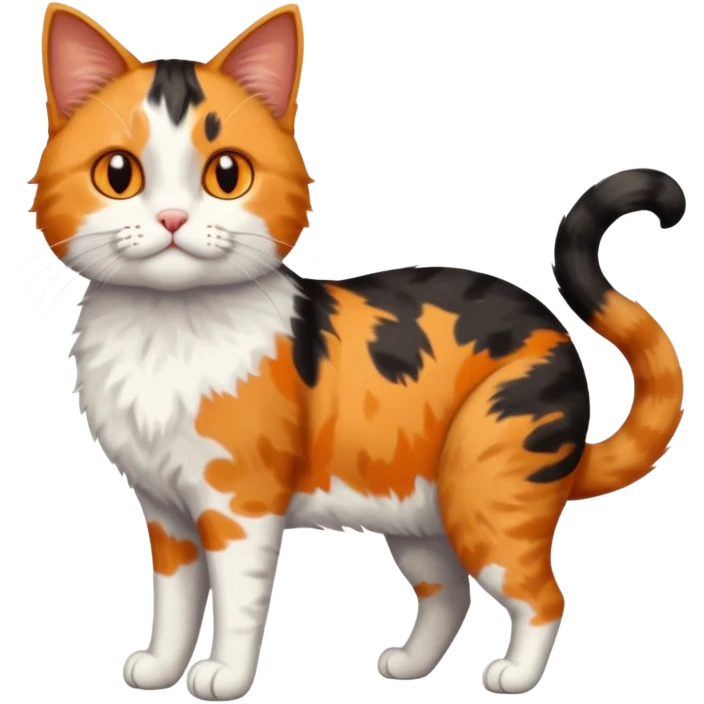 three-legged cat named Carey, standing emoji