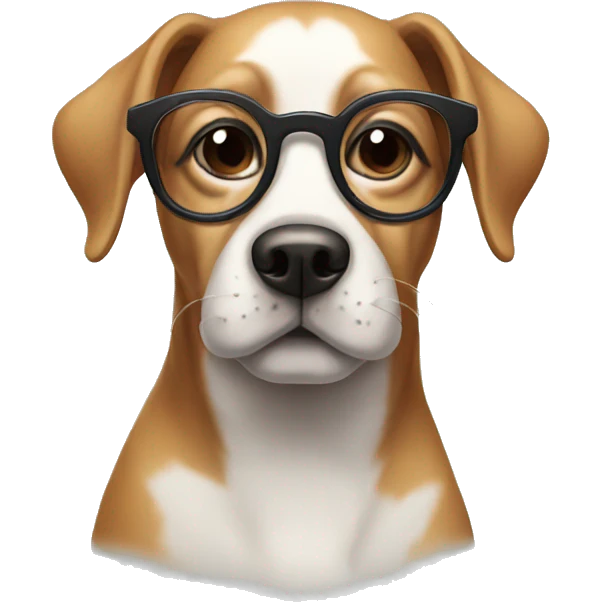Dog with glasses emoji