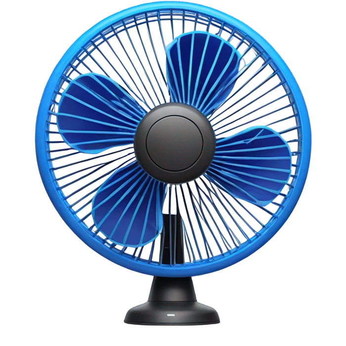 Blue electric Fan emoji