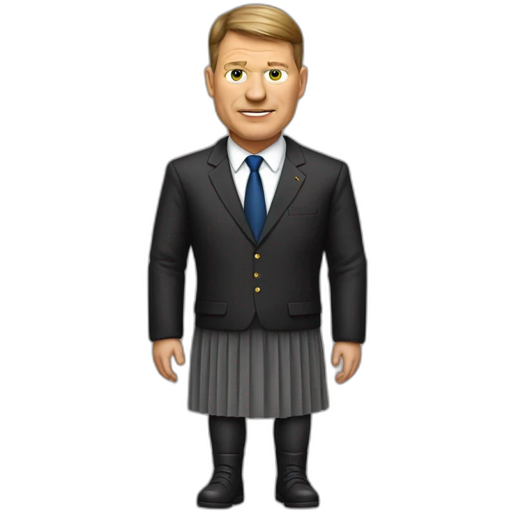 klaus iohannis wearing a skirt emoji