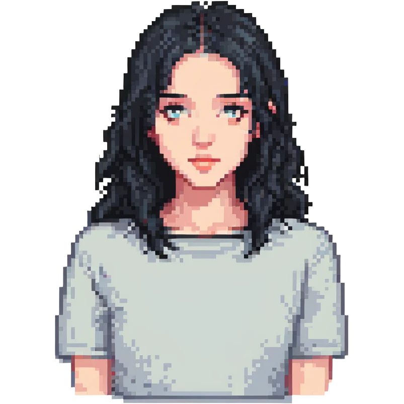a young woman with black hair emoji