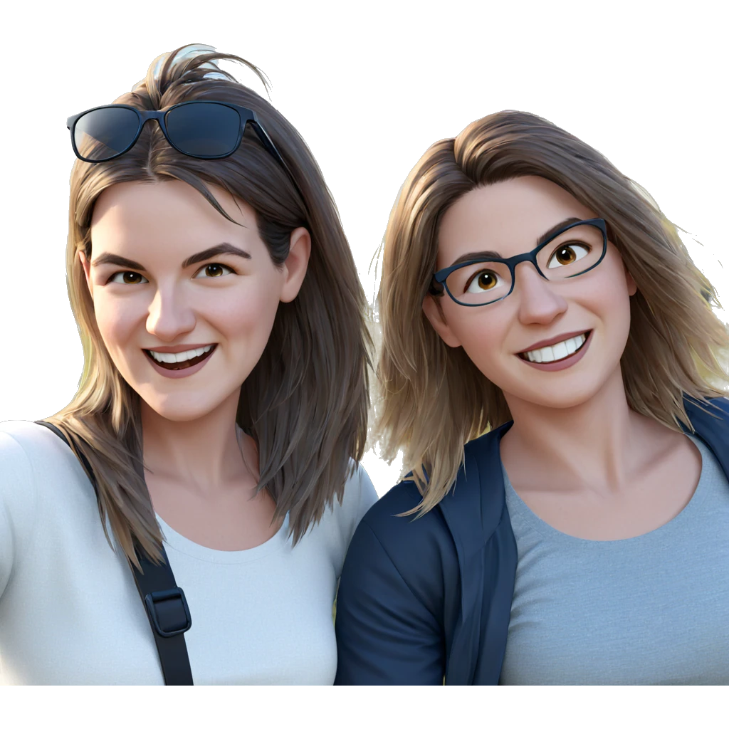 happy girls enjoying outdoors emoji