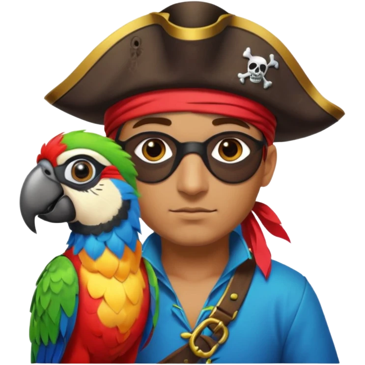 pirate and parrot emoji