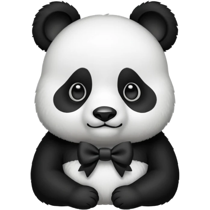 Panda with bow emoji