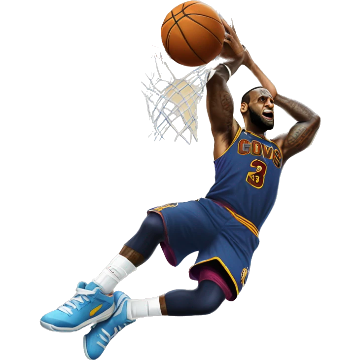 lebron james dunking emoji
