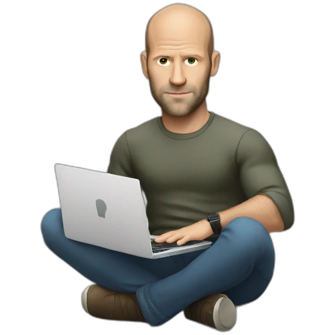 statham with laptop emoji