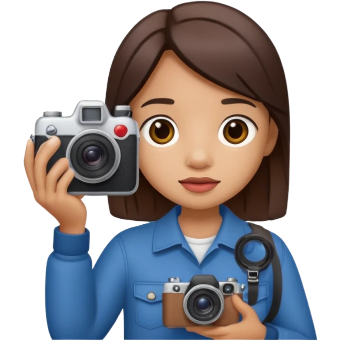 Lilo from Lilo & Stitch holding a camera emoji