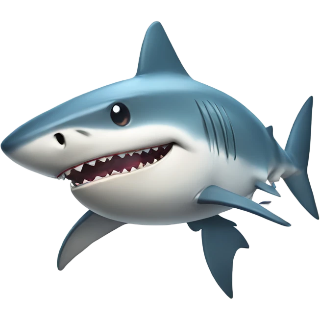 Shark with a bow emoji