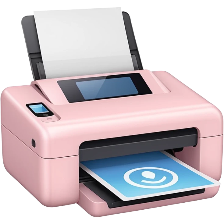 Light Pale Pink Scanner Printer emoji