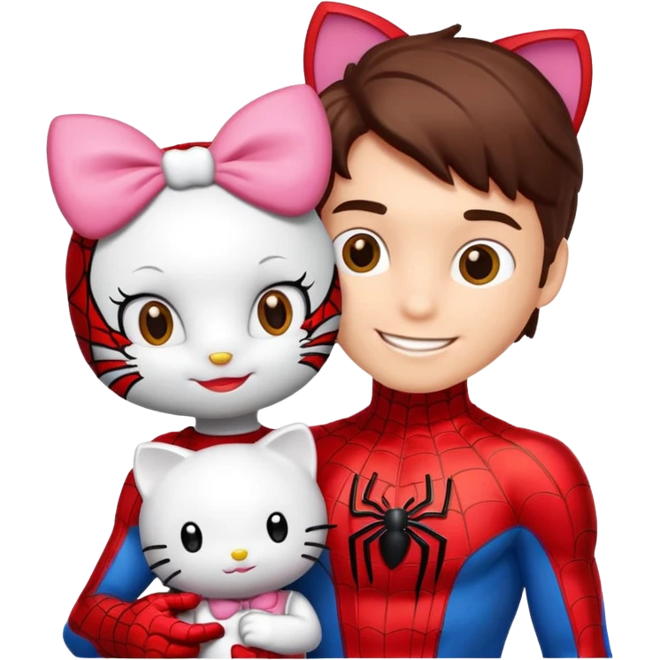  اسپایدرمن هلو کیتی اسپایدر من emoji