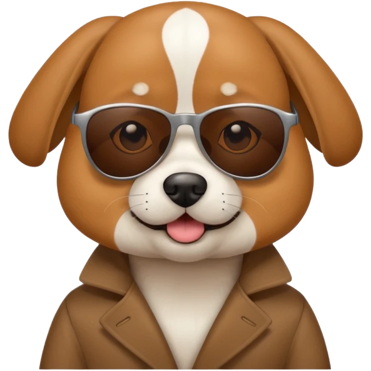 Dog wearing sunglasses  emoji