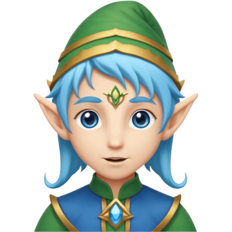 elf with bright hair and blue eyes emoji