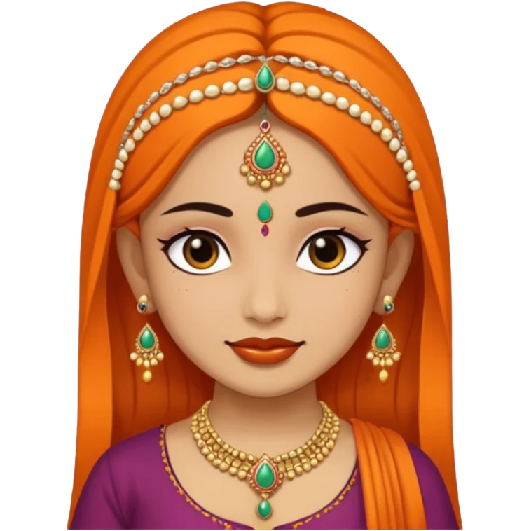 A sanskari girl with bindi and necklace emoji