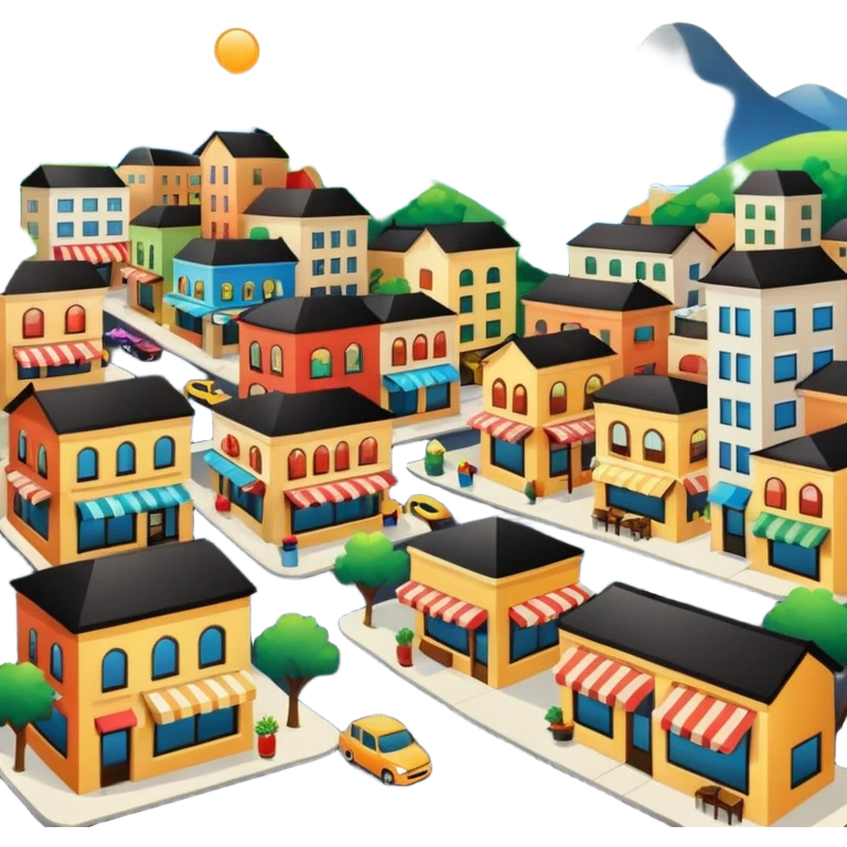 Hometown with many reastaurants emoji