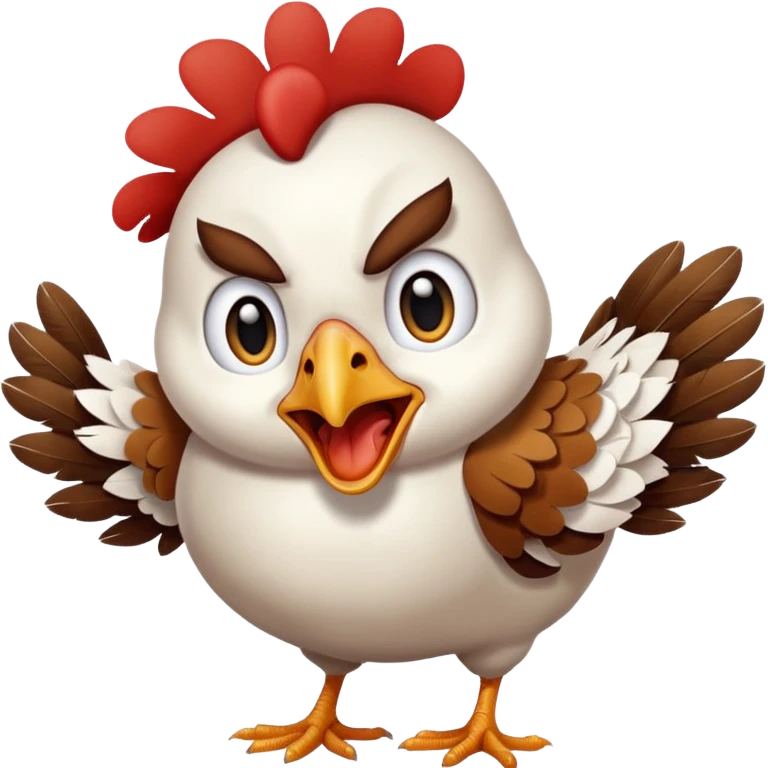 Chicken screaming emoji