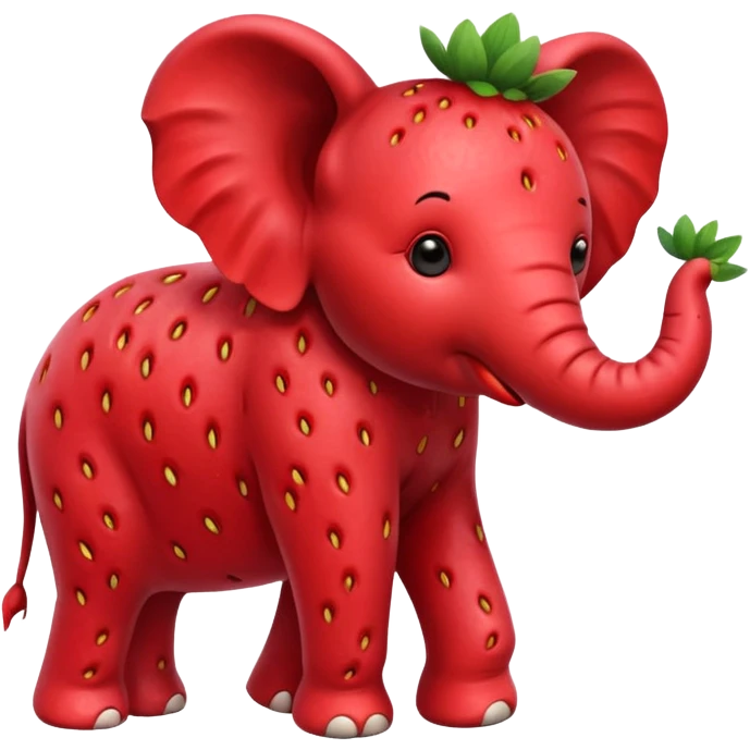 Elephant made of strawberry emoji