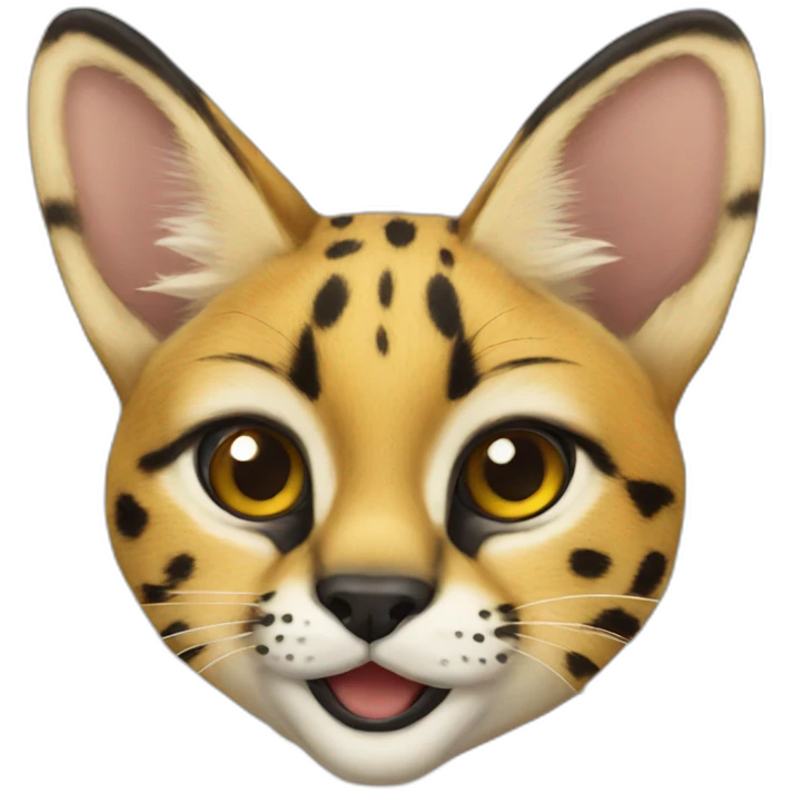 serval kissing emoji