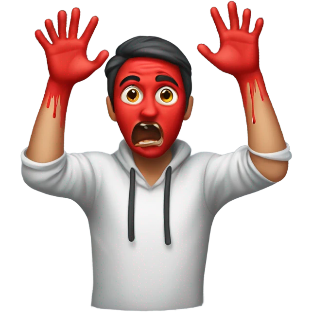 Red handed  emoji