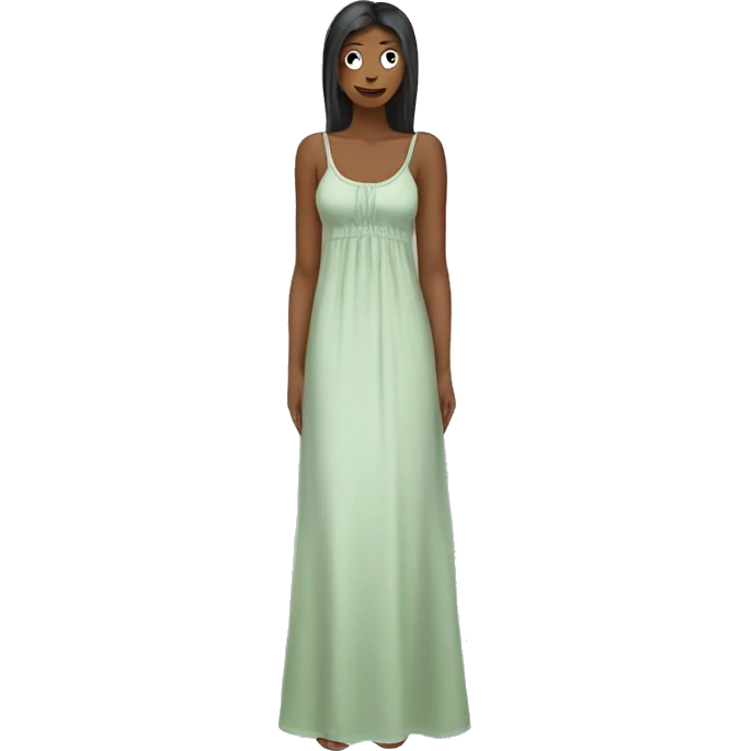 tight maxi dress with straps hanger emoji