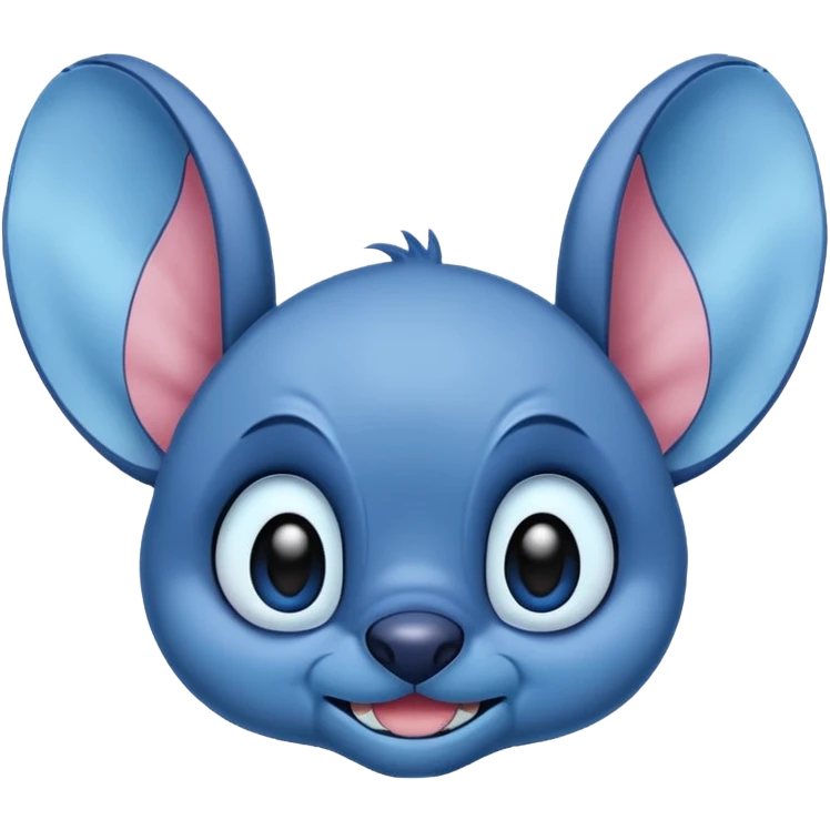 Stitch blue character with big ears emoji