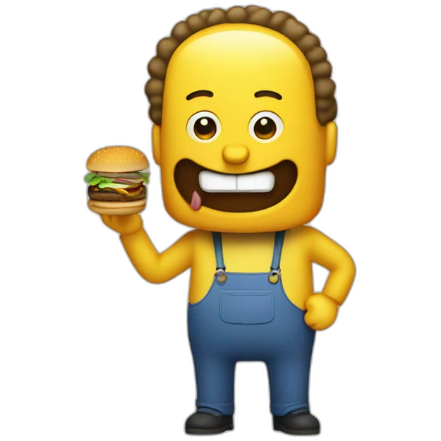 Bob l'éponge qui mange un burger emoji