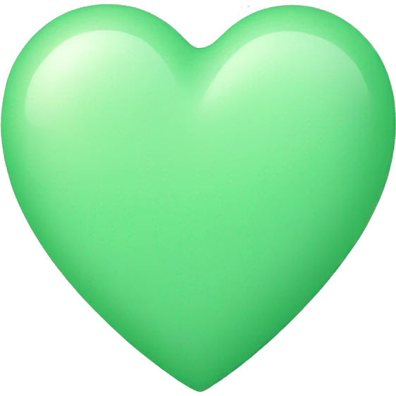 Green Pastel heart  emoji