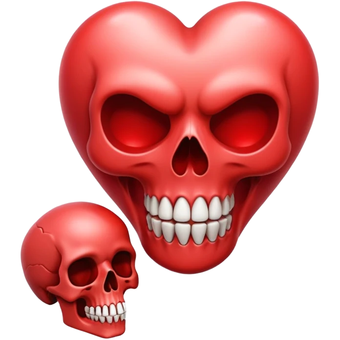 сердце + череп emoji
