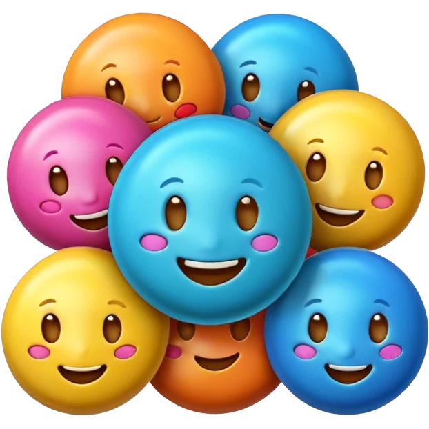 bonbon candy with face emoji