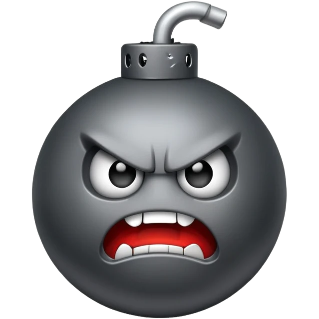 Bomb with a face emoji