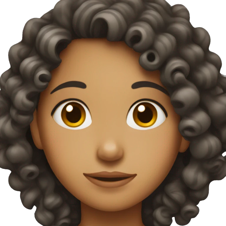 hispanic girl with curly hair emoji