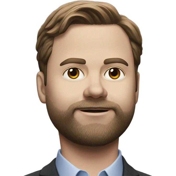 photorealistic J.D. Vance with a beard emoji