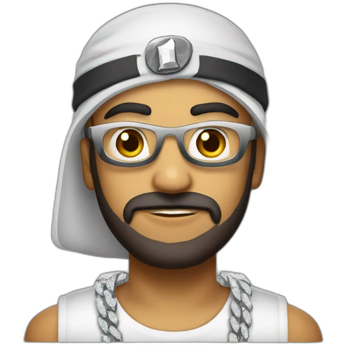 parsi rapper with diamond chain that says LFG emoji