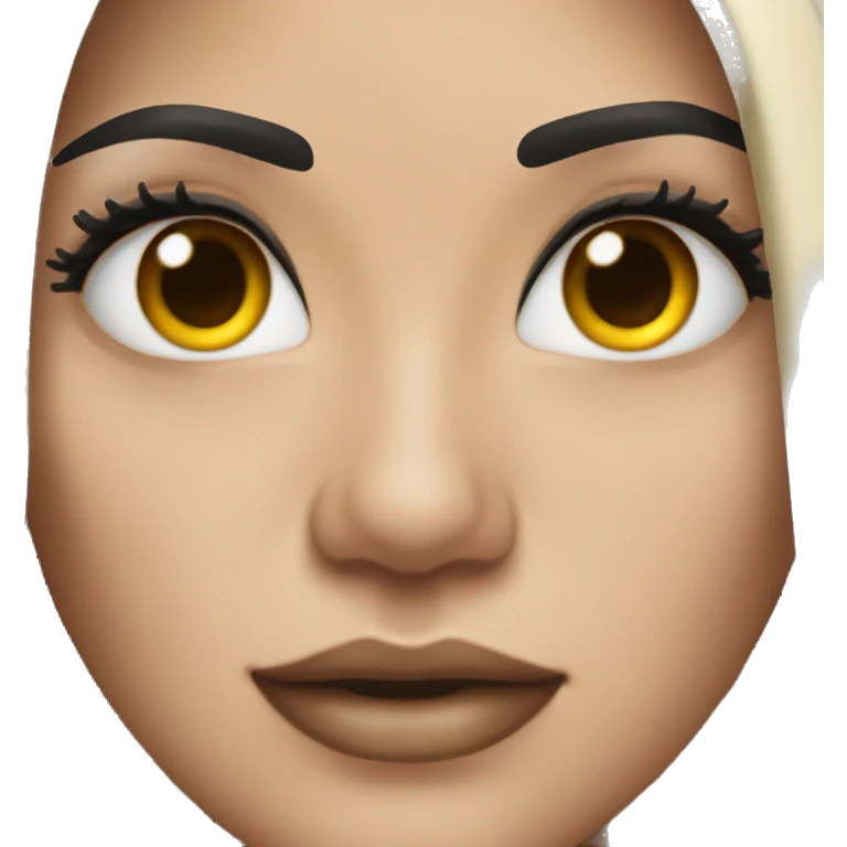 woman with long black hair and long lashes emoji