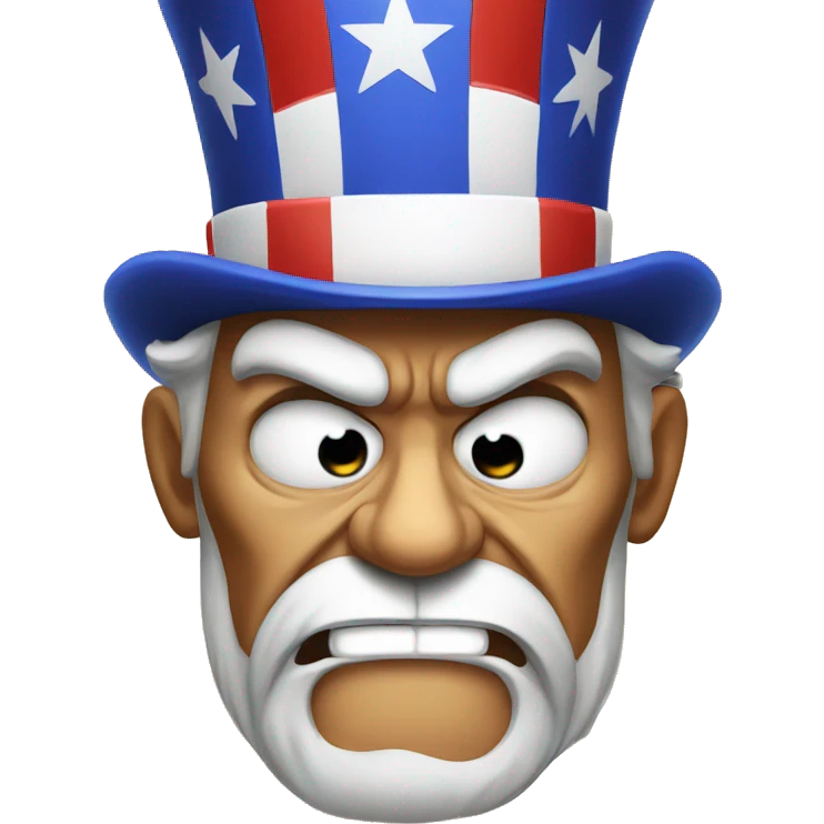 uncle sam very angry emoji