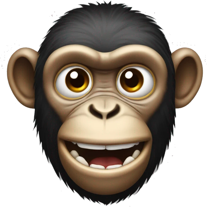 a monkey head with a human body emoji