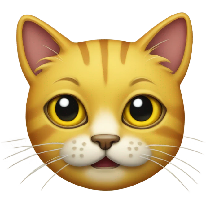 yellow pirate cat emoji with eye patch emoji