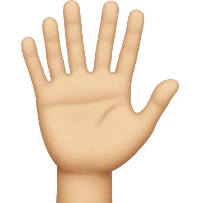 hand up emoji