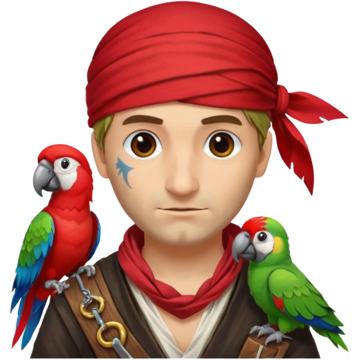 pirate and parrot emoji