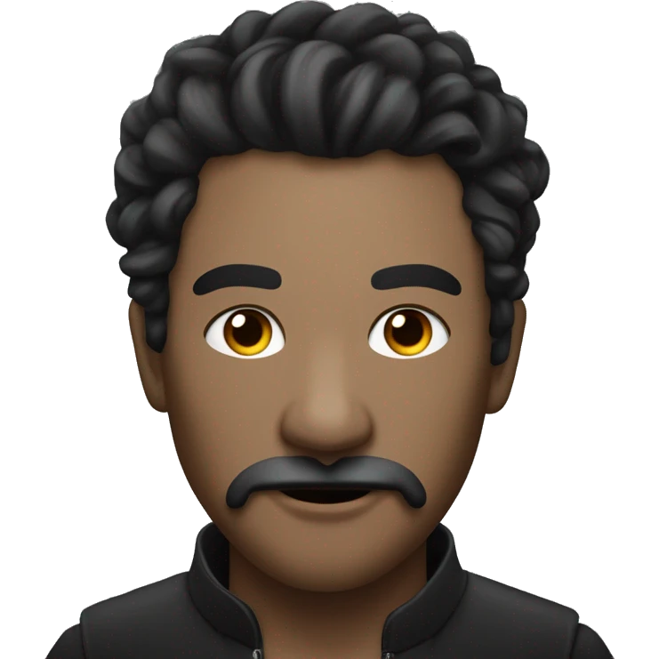 homme noir darksin avec des tresses et un bouc emoji